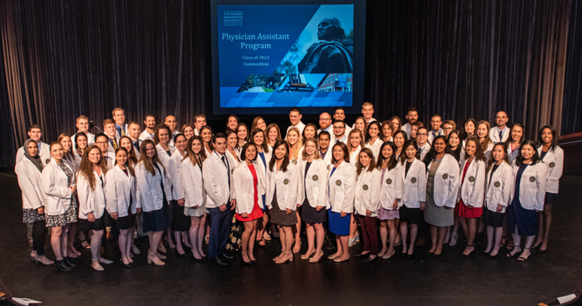 PA White Coat Students on stage